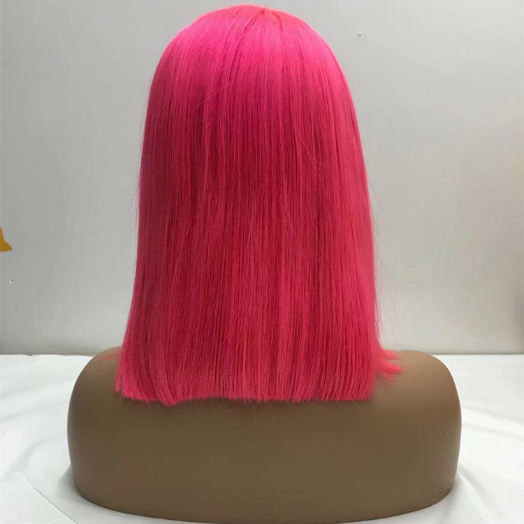 Human hair lace front wig