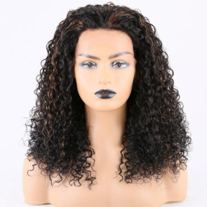 human hair lace front wig hightlight