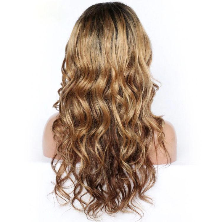 Ombre wavy lace front wig